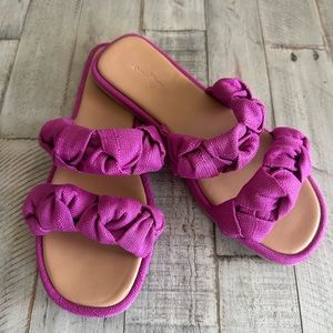Universal Thread Fuchsia  Fabric Slip On Sandals